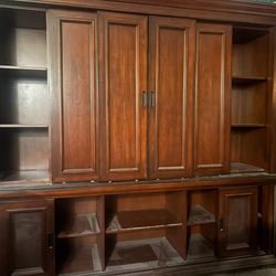 Wood entertainment center