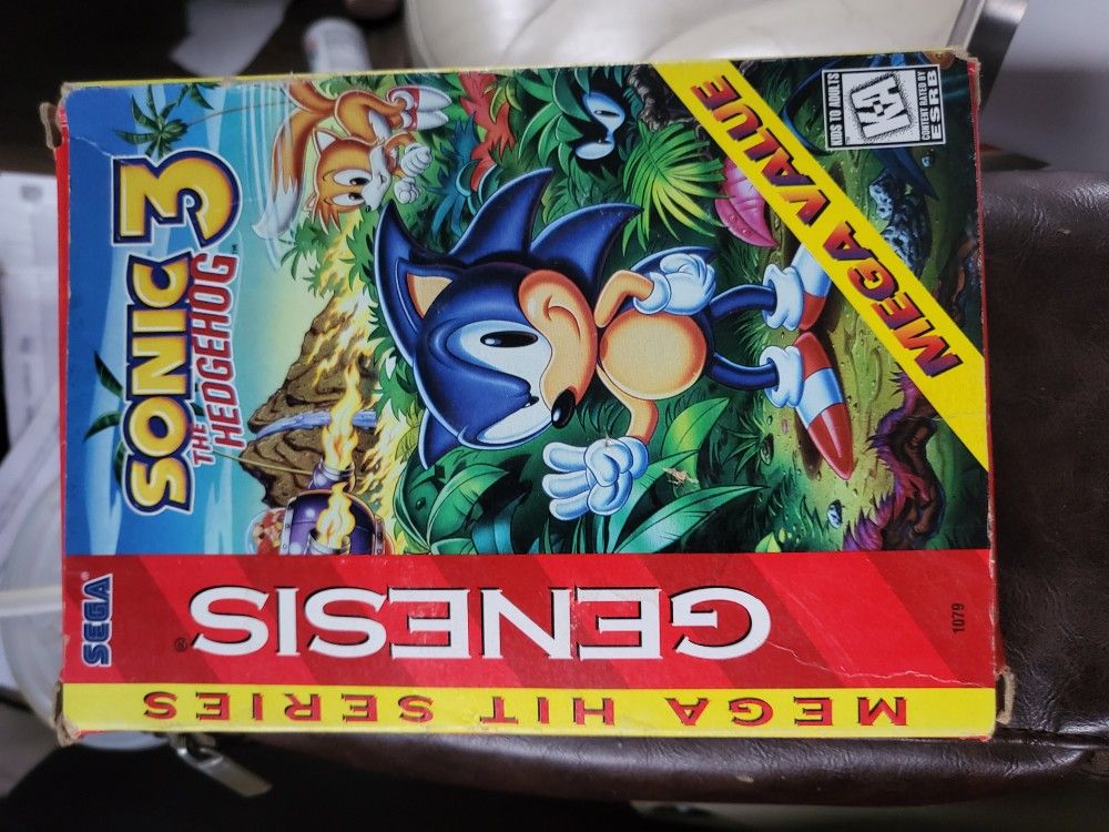 Sega Genesis Sonic The Hedgehog 3 Complete In Original Cardboard Box 