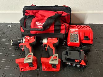 Milwaukee M18 18-Volt Lithium-lon Brushless Cordless Compact Hammer Drill/Impact Combo Kit (2-Tool)