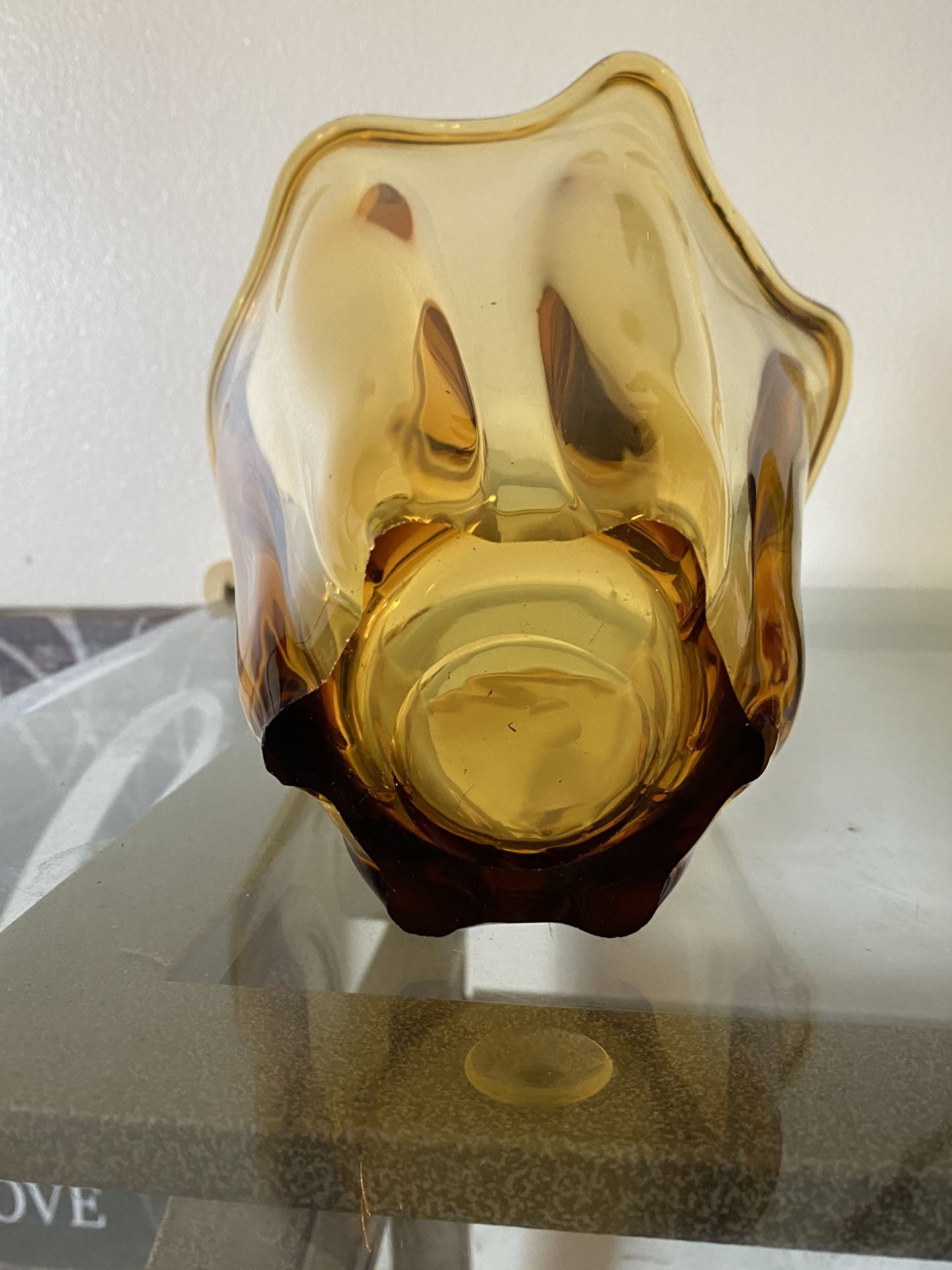 Vintage MCM Viking Glass Vase 