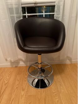 Black and Chrome Swivel Barstool