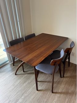 Set of dinning table and 4 chairs