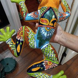 Hand Painted And Signed Masart Frogs 