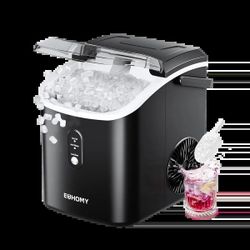 EUHOMY Nugget Ice Maker Countertop IM-12G Black Sonic Ice Machine