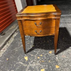 Vintage French Curved Front Side Table