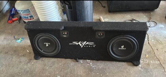 Speakers in box