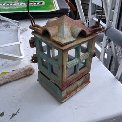 Oriental Lantern In Great Cknd Just Needs A Coat Of Paint Very Heavy Hindges Work On Doors 