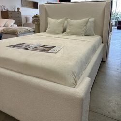 Arhaus style Headboard Bed Frame Modern Bedroom 
