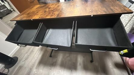 New 3-Drawer Mobile Standing Desk with Wheels – Height Adjustable