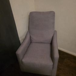 Gray Swievel Nursery Rocking Chair
