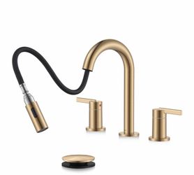 Pull Down Widespread Bathroom Faucet
