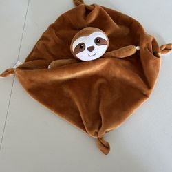 Brown Sloth Baby Lovie Lovey Pro Goleem Knotted Corners Silky Security Blanket