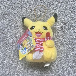Pikachu Christmas Mascot Plush Toy Keychain Christmas
