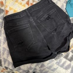 Black Jeans Shorts