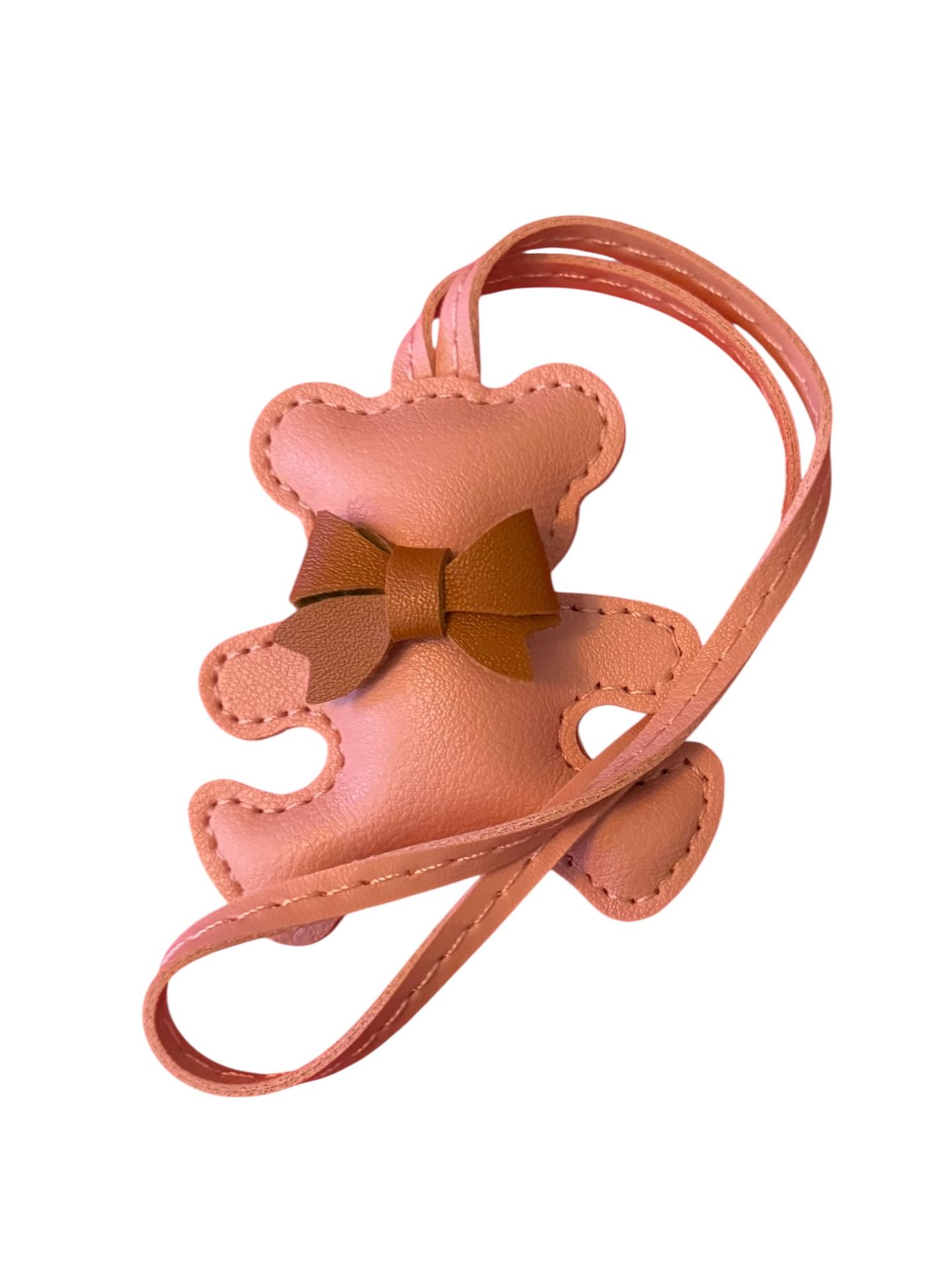 Rose Pink Bear Purse Bag Backpack Charm