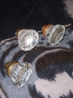 Vintage glass doorknobs