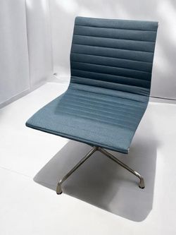 Herman Miller Eames Aluminum Group Side Chair (Armless / Blue Fabric) – From $800 📦 Florida