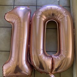 3ft  1 and 0 Copper Colored  Balloon  FREE