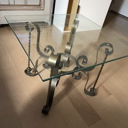 Small Living Room 24” Square Glass Table