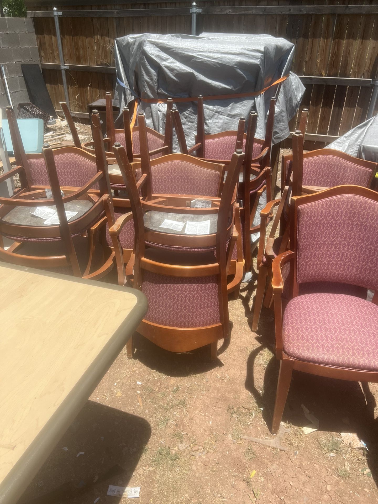 11 Chairs. In Good Shape But Dusty From Being In Storage 