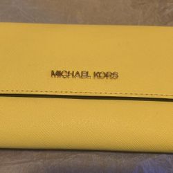 Brand New Yellow MK Wallet 