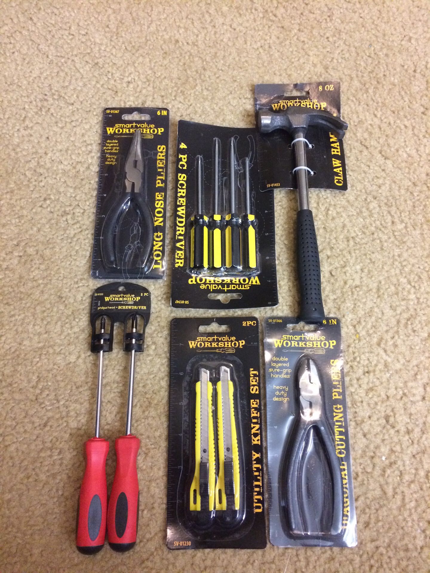 Set of handy tools, 11 pieces new