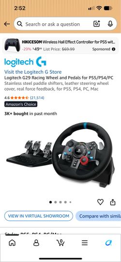 Gaming racing wheel and pedals