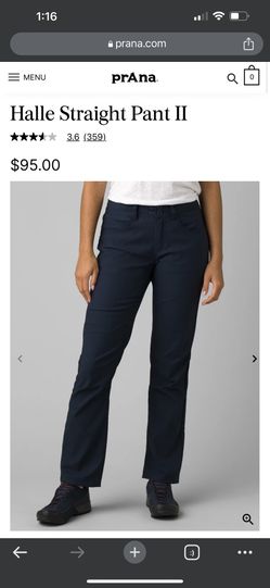 prAna Women's Halle Straight Pant II Nautical Blue size 2