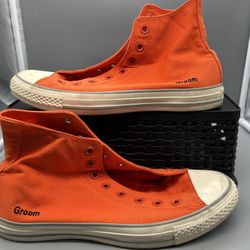 Orange Chuck Taylor Vintage Sneakers. Good Condition