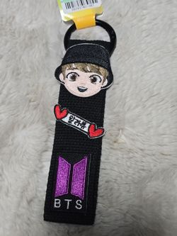 BTS Embroidered Keychain Strap