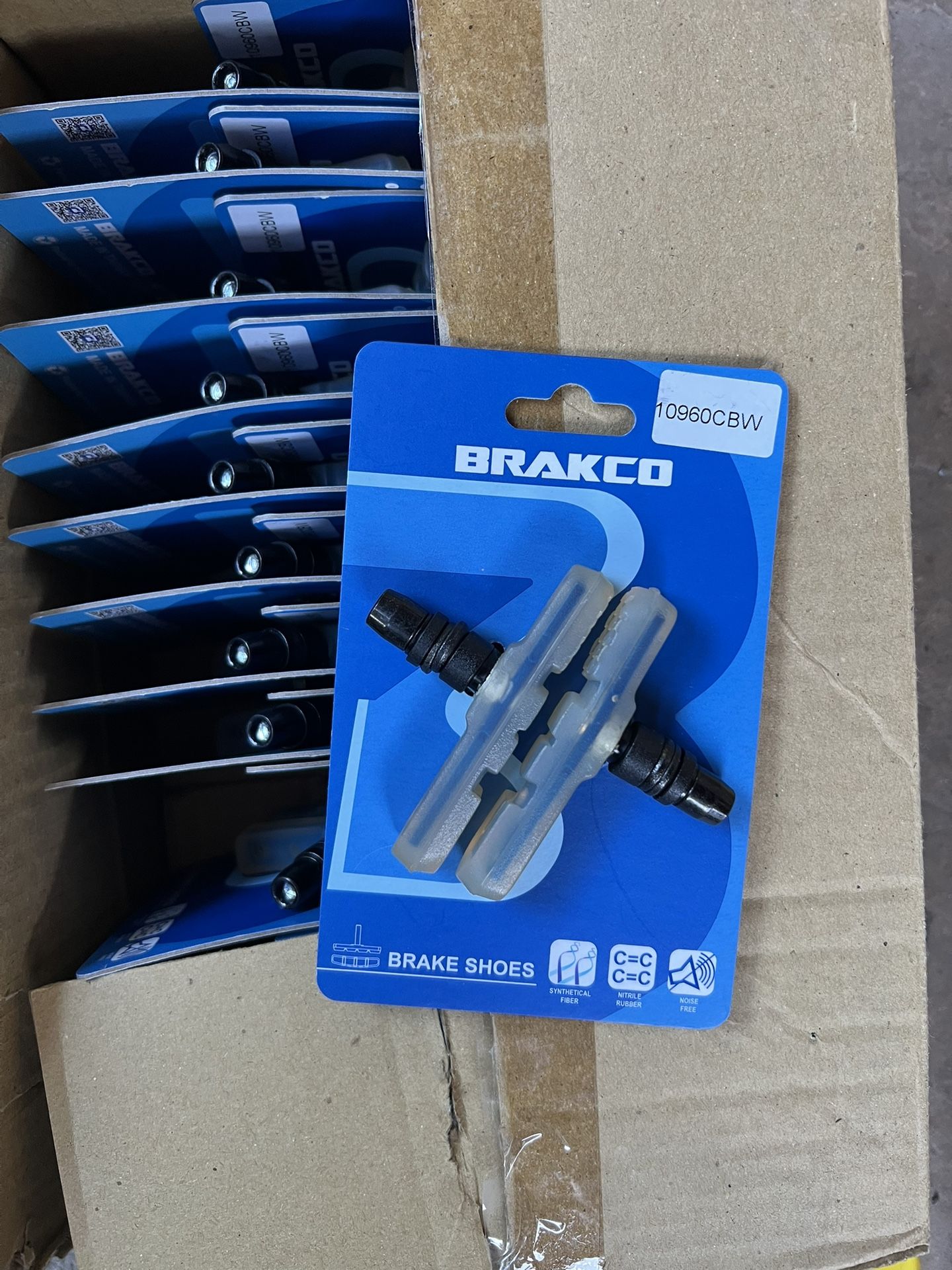 Bicycle Clear Transparent Brake Pads With Blue Core