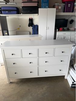 White IKEA HEMNES 8-drawer dresser