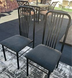 Two black chairs