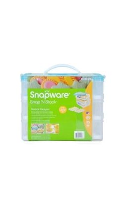 Snapware "Snap 'N Stack" Snack Keeper/ Carrier 3 Tiers Plus 2 Bonus Egg Trays