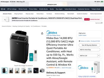 Midea Duo 14,000 BTU Quiet Portable Air Conditioner