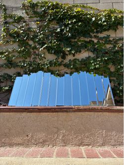80s Postmodern Art Deco Mid Century Modern 13 Beveled Panel Layered Wall Mirror.