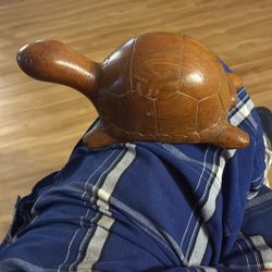 Hand carved turtle