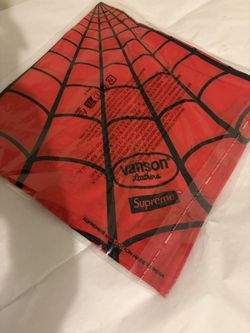 Supreme Vanson Spider-Man Black and Red Bandana Cotton