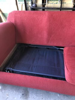 Red sofa bed
