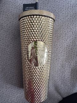 Starbucks Las Vegas Gold Tumbler – Brand New  $10