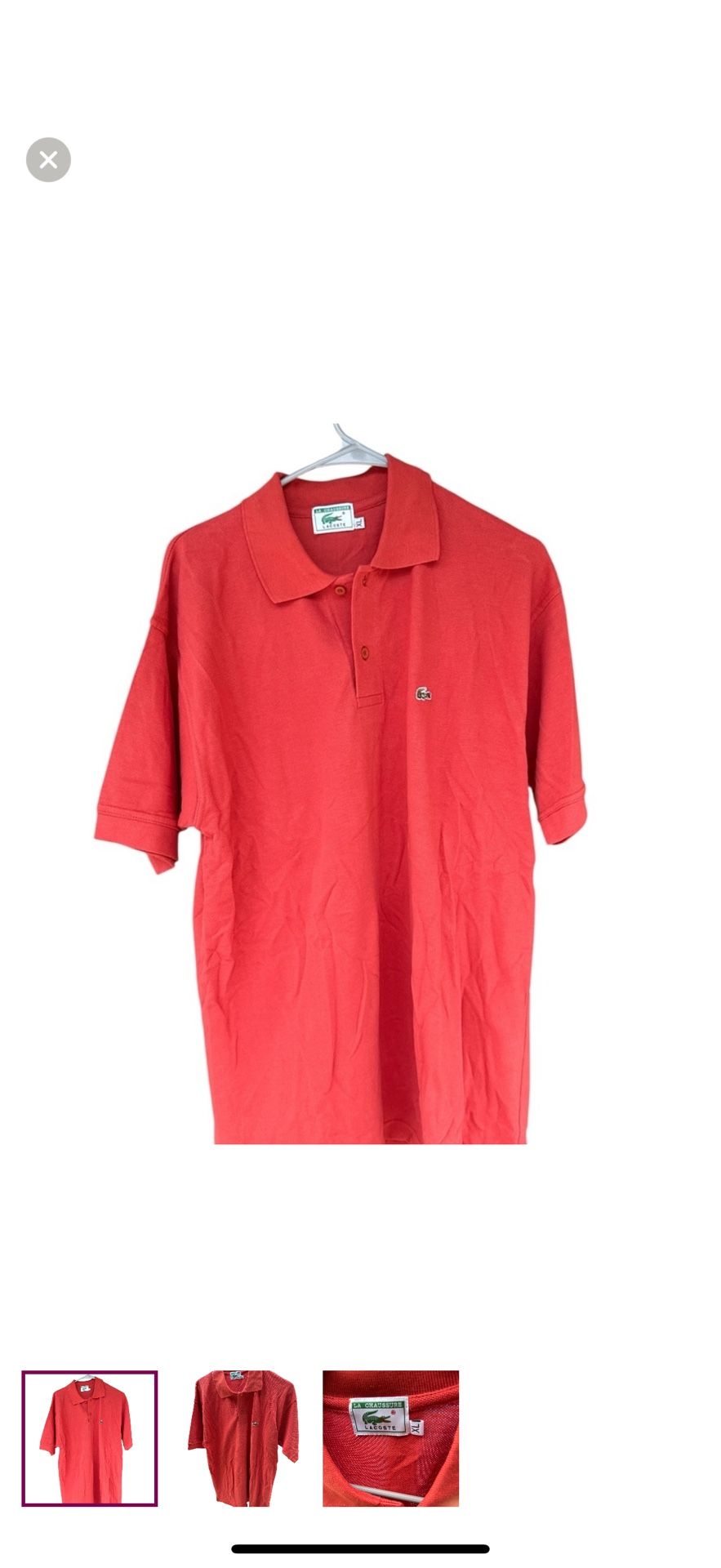 Lacoste Men’s Red Polo Shirt Classic Style XL