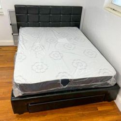 QUEEN BED NEW BEDFRAME WITH MATTRESS QUEEN SIZE MATTRESS BED CAMA QUEEN SIZE 