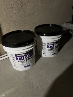 Robert 7350 4 Gal. (16 qt.) 8-10 Hour Dry Time Universal Resilient Flooring, Vinyl-Backed Carpet Tile Floor Adhesive in Off W