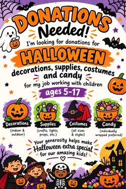 Help Us Make Halloween Special for Local Youth! 🎃