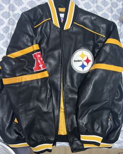 New! Leather Pittsburgh Stealers Jacket