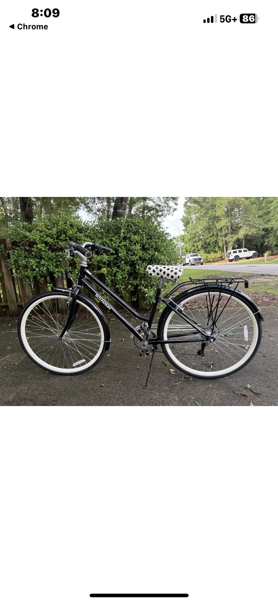 700c/28&#34; Polka Dot Schwinn Adult Bike Cream/Black - kate spade new york x Target: 7-Speed Hybrid, Steel Frame 