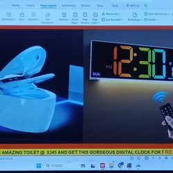 NEW AMAZING  TOILET with AUTO FLUSH, HEATED SEAT, REMOTE . PRICE DROP TO $335,  $50 OFF !