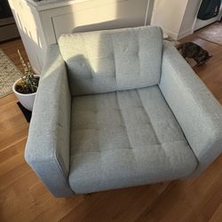 Beautiful Large Light Grey Arm Chair 