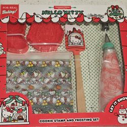 Handstand Kitchen Hello Kitty Holiday Cookie Stamp and Frosting Set