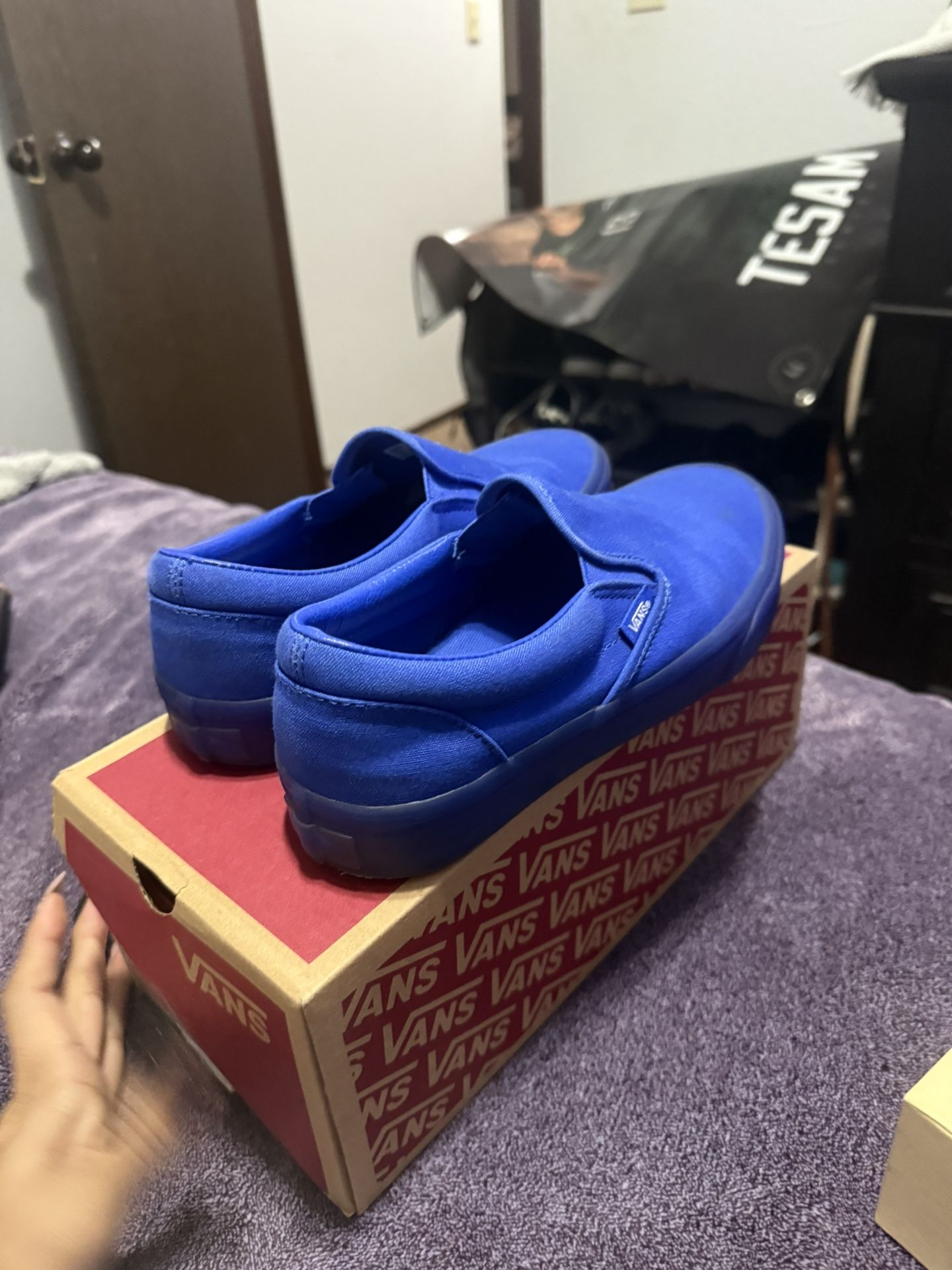 Blue Slip On Vans